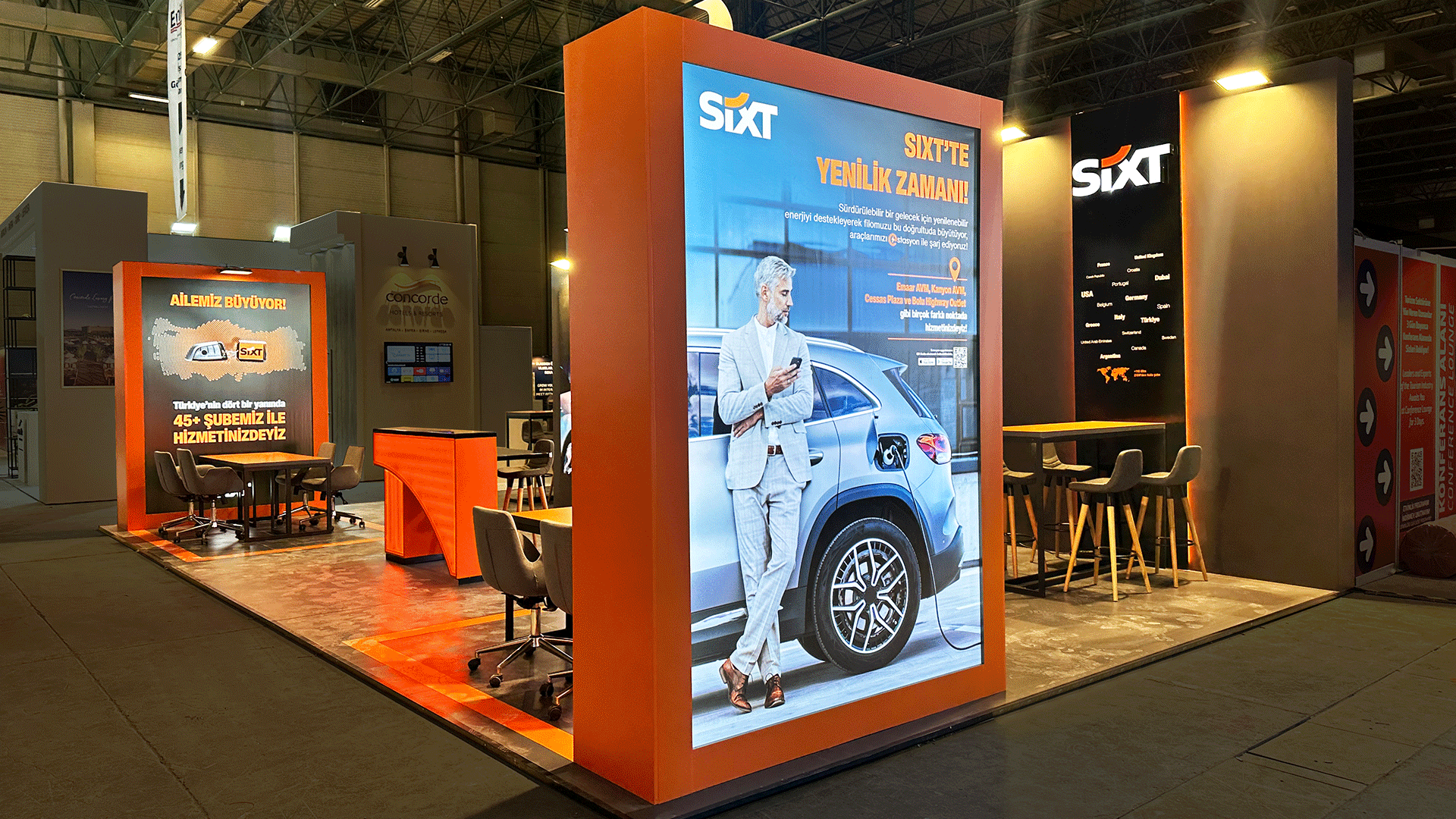 EFEX216, Exhibition Solutions, Fuar, Fuar Stand, Fuar Stand Tasarım, Exhibition Design, EFEX, Mimarlık, Fuar Sektör, Fuar İmalat, Mimari, Sixt, Bor Holding